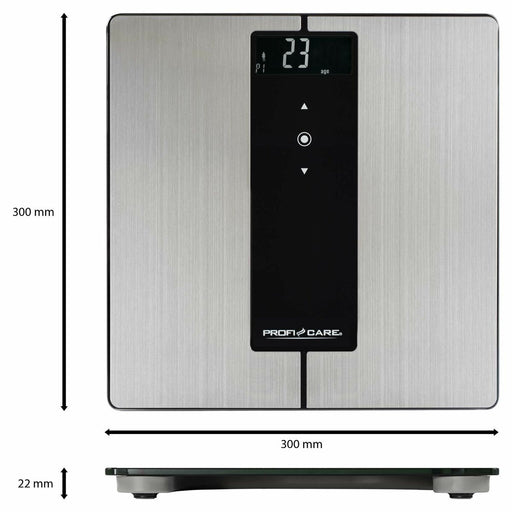 Digital badevægt ProfiCare PC-PW 3008 Sort Stål Glas Rustfrit stål (1 Dele)