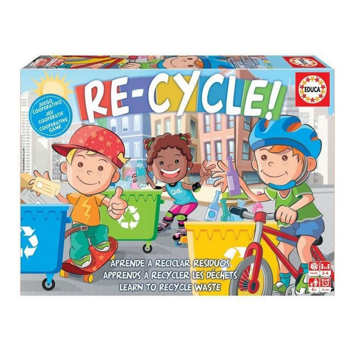 Lærerigt Spil Educa Re-cycle ES-EN-FR