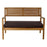 Bord med 3 lænestole DKD Home Decor   Teak Bomuld (127 x 72 x 88 cm) (4 pcs)