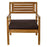 Bord med 3 lænestole DKD Home Decor   Teak Bomuld (127 x 72 x 88 cm) (4 pcs)