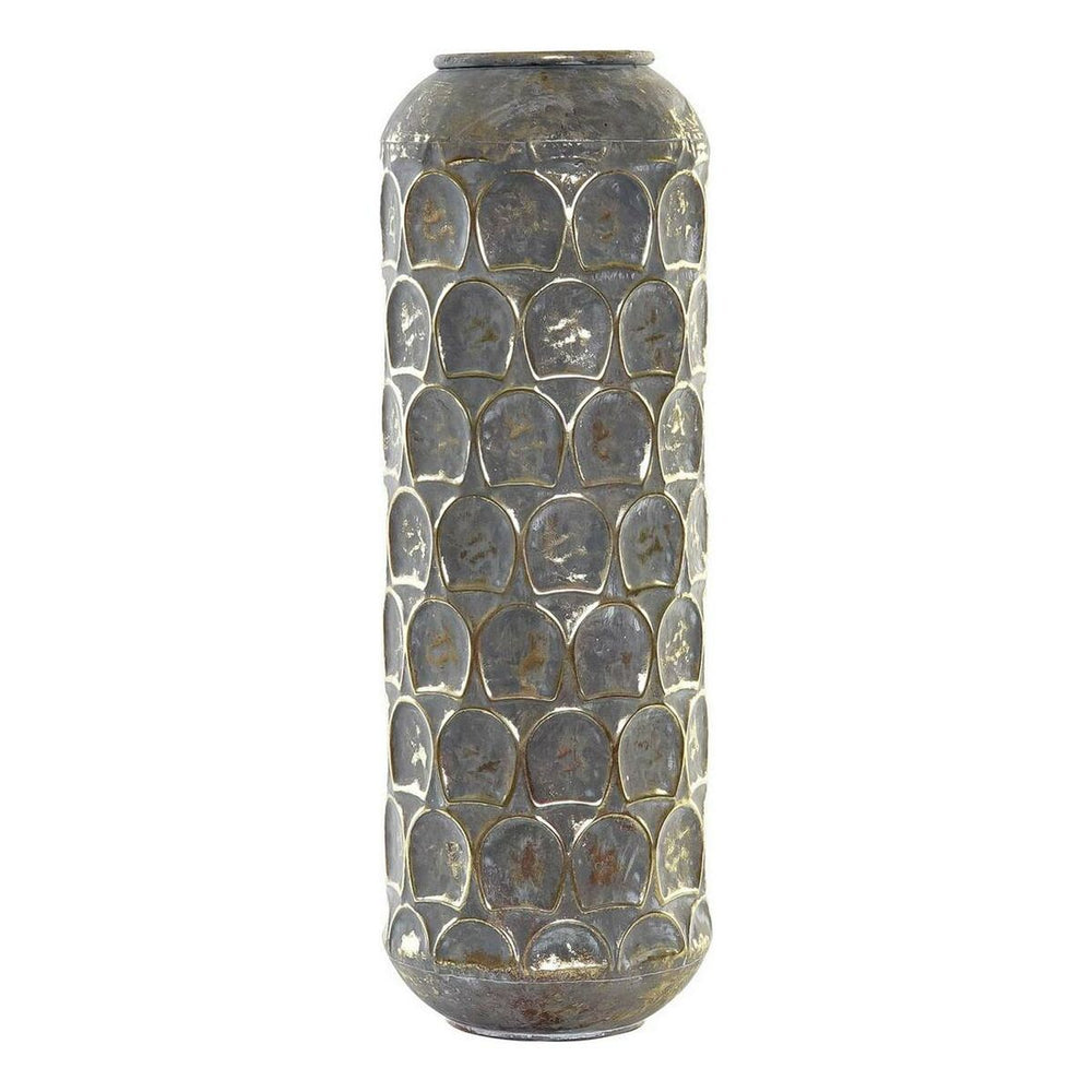 Vase DKD Home Decor Grå Metal Orientalsk (19 x 19 x 47 cm)