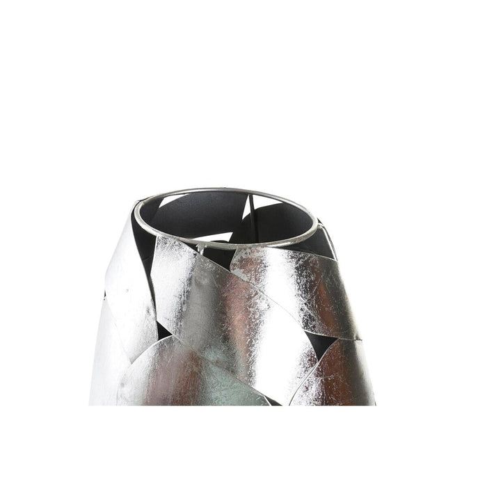Vase DKD Home Decor Sølvfarvet Metal Moderne (26 x 26 x 56 cm) (2 pcs)