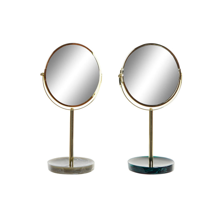 Makeup-Spejl DKD Home Decor Metal Harpiks (18 x 13 x 32 cm) (2 enheder)