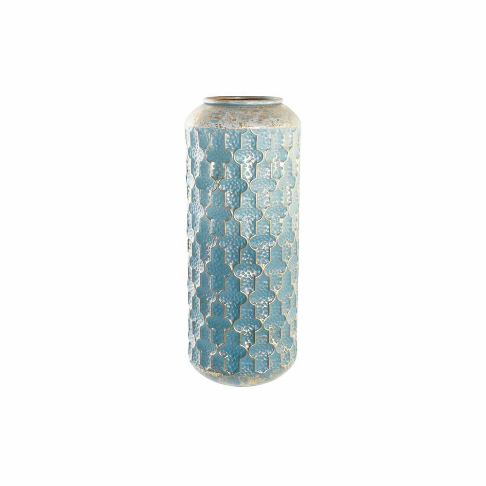 Vase DKD Home Decor Worn-out Blå Metal Araber (25 x 25 x 66 cm)