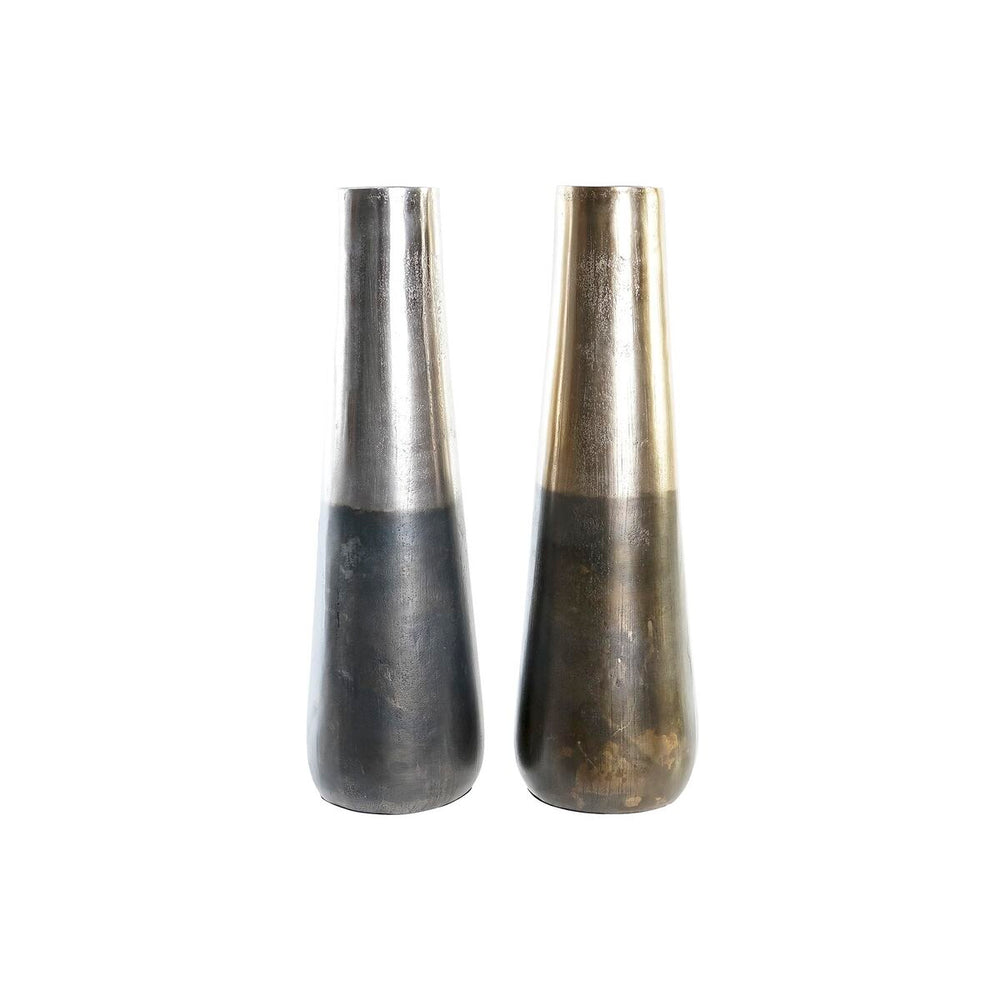 Vase DKD Home Decor Aluminium (15,5 x 15,5 x 49,5 cm) (2 enheder)