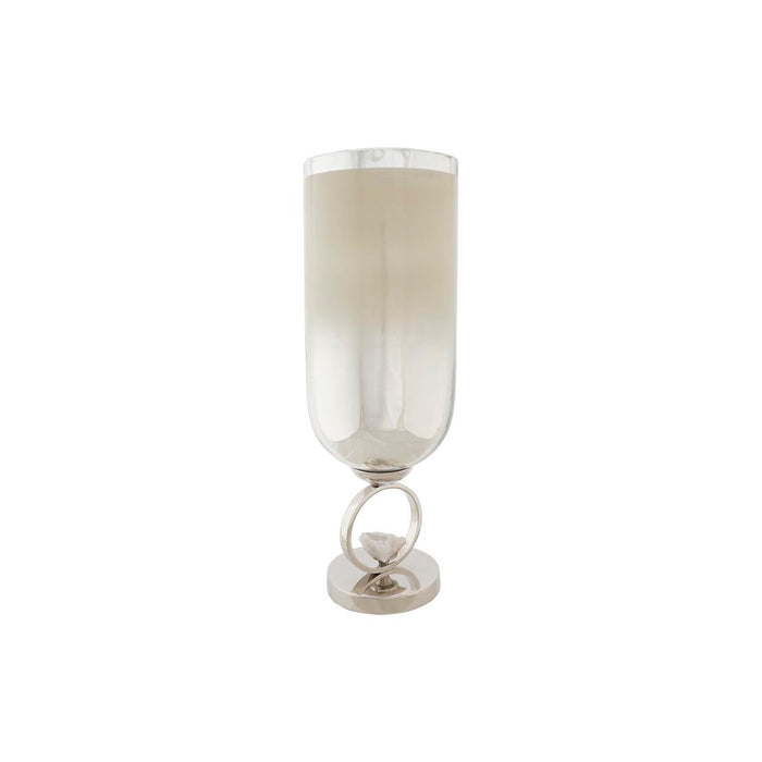 Vase DKD Home Decor Champagne Krystal Aluminium (15 x 15 x 44 cm)