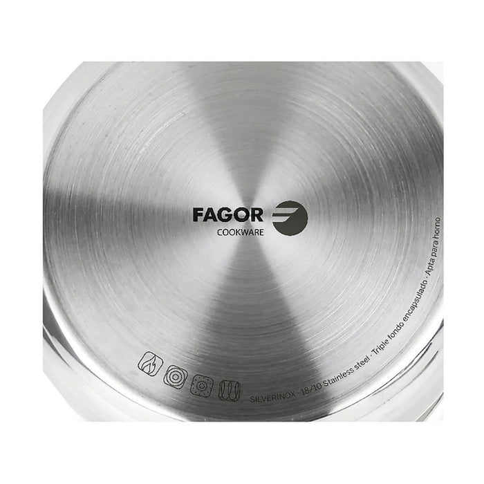Gryde Med Låg FAGOR Silverinox Rustfrit stål 18/10 Chromsalt (Ø 24 cm)