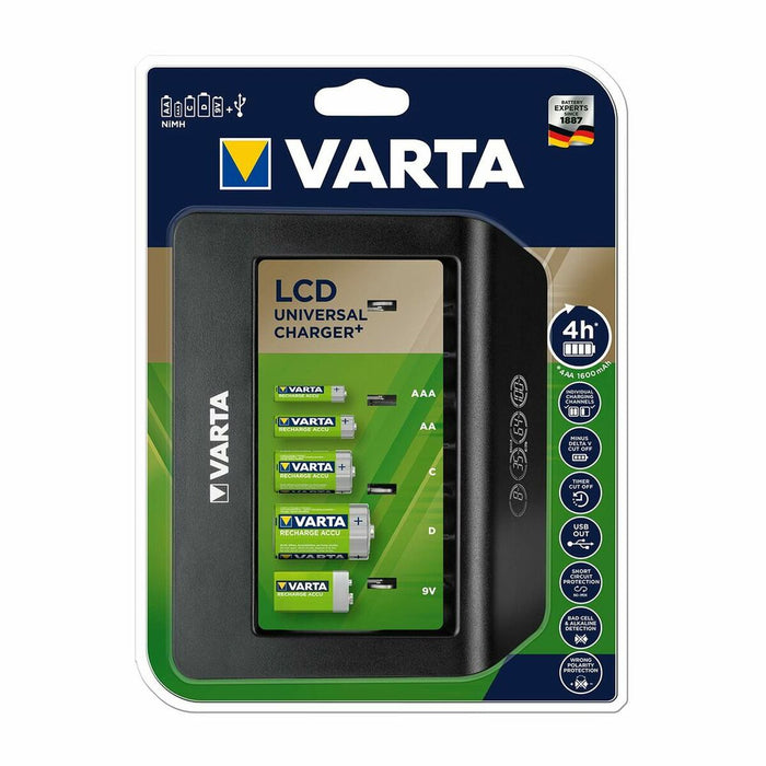 Oplader Varta LCD Universal Charger+ 100-240 V 1600 mAh