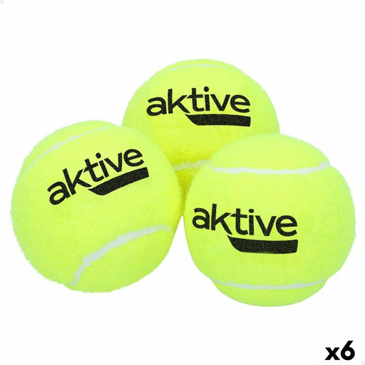 Tennisbolde Aktive Pro 3 Dele Gul 6 enheder